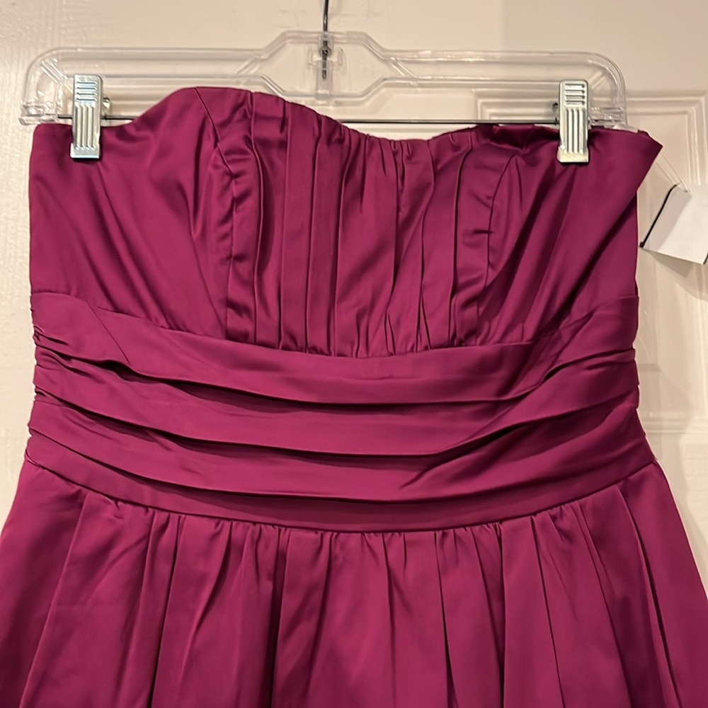 David’s Bridal burgundy strapless dress. Sz 4